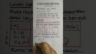 Trik Asyik menentukan rumus laju reaksi