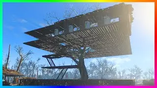 FALLOUT 4 BASE BUILDING GAMEPLAY - Creating A Giant Treehouse Settlement!! (Fallout 4 Gameplay)