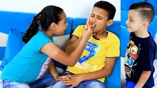 دكتورة الأسنان تعالج مازن بعد ما اكل كوكيز كتير 👩‍⚕️😂😂 || مرام ومازن