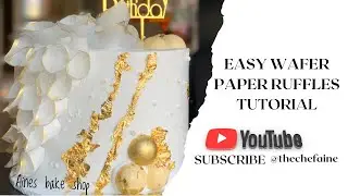 BEGINNER FRIENDLY TUTORIAL: wafer paper ruffle on whipped cream cake