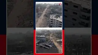 #Shorts | Drone video shows massive destruction in southern Gaza City | Israel Palestine Conflict