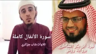 نبرة أبو بكر الشاطري سورة الأنفال كاملة برواية ورش || تلاوات شاب جزائري