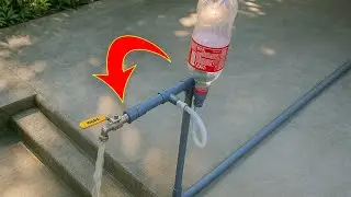 Потрясающая идея! Повысьте давление воды с помощью бутылки из-под Coca-Cola и ПВХ-трубы!