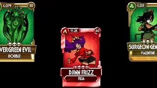 Skullgirls Mobile: My new team(still WIP)Djinn Frizz-Evergreen Evil-Surgeon General Showcase