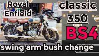 Royal Enfield classic 350 BS4 swing arm bush change in Tamil#youtubevideos @DLAutoGarage 