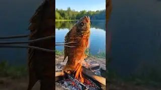 Crispy fish fry by the pond vibes 🎣 #shortsviral #shorts