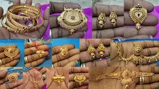 Latest gold Chudi set design| gold mangalsutra design| gold rakhdi set design| gold Jantar design