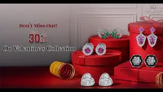 STOP! Biggest Valentine&rsquo;s Sale 💖 Flat 30% Off Lab Diamond & Gemstone Earrings