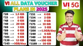 Vi Data Plans 2025 | Vi Data Packs 2025 | Vi Add On Data Pack | Vi Only Data Plans | Vi Data Voucher