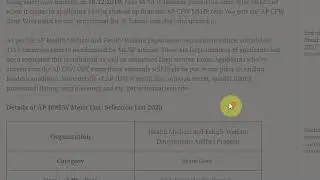 AP CFW MLHP Result 2020, Download AP HMFW Zone Wise Merit List/ Selection List @ cfw.ap ...