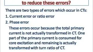 What types of errors occur in CT? How to reduce these errors?