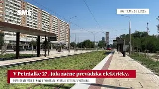 Na novej trati v Petržalke o pár dní, 27 . júla, začne prevádzka električky.
