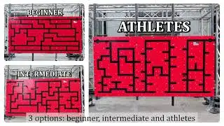 Ninja Warrior peg wall climbing Peg Maze Board obstacle for ninja course fitness training