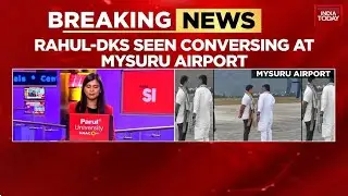 Rahul Gandhi and D.K. Shivakumar's Helipad Huddle in Mysuru Sparks CM Speculation | Karnataka Polls
