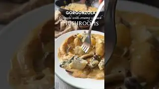 Gnocchi with Gorgonzola, Creamy Spinach, and Mushroom in One Pan!