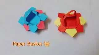Beautiful Paper Flower Basket Craft | Easy DIY Flower Basket with Paper