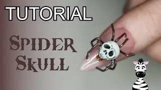 3D Spider Skull Acrylic Nail Art Tutorial | 31 Days of Halloween Day 4