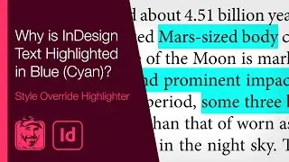 Почему текст в InDesign выделен синим (голубым) цветом?: Инструмент переопределения стилей