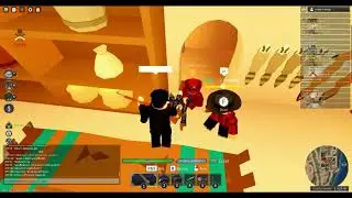 I saw the YouTubers DETECTIVE TUX and LEADCARL in THE WILD WEST ROBLOX!
