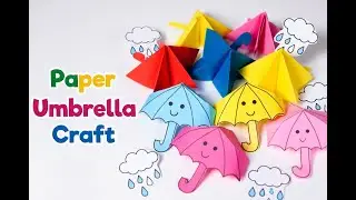Paper Umbrella Making | Easy Craft for Kids | School Project Ideas
