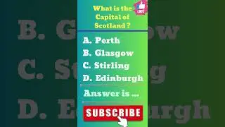 Did You Know! What is the Capital of Scotland Country? #scotlandcapital #ytshorts