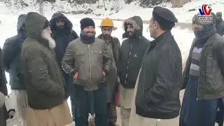 بٹگرام ضلع بٹگرام میں برف باری کا سلسلہ ایک بار پھر شروع 