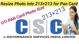How To Resize Photo for Pan Card | 213&times;213 pixel ma photo ko kaise banay | UTI Pan Card Photo Size