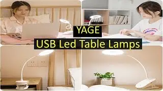 YAGE USB Led Table Lamps | Eye Protection Reading Dimmer Rechargeable Table Lamps | Clip Desk Lamp