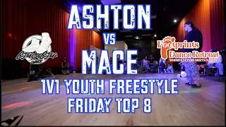 ASHTON vs MACE | Freestyle Youth Top 8 | Footprints Dance Retreat Friday Night Live | #SXSTV
