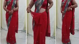 Heavy Border saree draping/How to wear a saree parfectly/Tight fitting saree drape hacks🥻😍