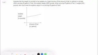 Application problem with a linear function: Finding a coordinate given two points ALEKS Math 95