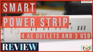 Smart Power Strip WiFi Surge Protector with 4 AC Outlets and 3 USB Charging Ports