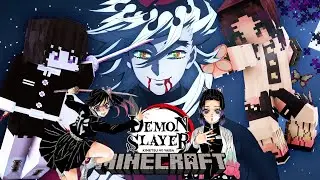 Doma vs Shinobu, Kanao and Kanae in Minecraft Demon Slayer World