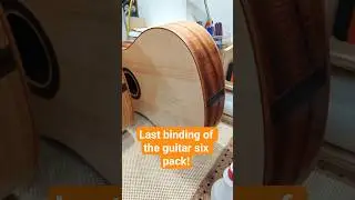 Last binding of the guitar six pack! #luthier #woodworking  #acousticguitar #baritoneguitar #koa