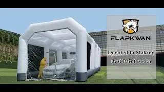 FLAPKWAN White Inflatable Paint Booth with Air Filter System for Auto Parts, Furniture Painting