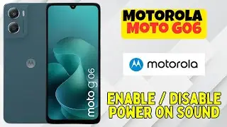 Как включить/отключить звук при включении на Motorola Moto G06