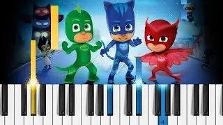 PJ MASKS Theme Song - Piano Tutorial / Piano Cover