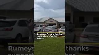 Freed Turkish student Rumeysa Ozturk thanks supporters after her release | AJ #shorts