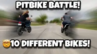 PITBIKE BATTLE! | 10 different pit bikes racing
