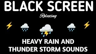GENTLE RAIN Sounds for Sleeping BLACK SCREEN || Sleep and Meditation - Dark Screen Nature Sounds