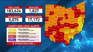 Ohio reports 1,837 COVID-19 cases, 8 deaths
