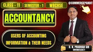 Users of Accounting Information and Their Need | Internal & External Users | Class 11, Semester 1 |
