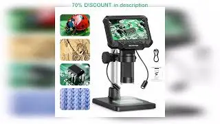 A must-have product! Digital Microscope with 4.3inch IPS Screen 1600X Coin Mirroscope with Lights