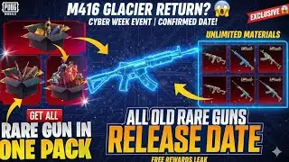 M416 Glacier/Lizard Return? 😱 Next Cyber Week Event Date & Rare Gun 'One Pack' Full Details | PUBGM