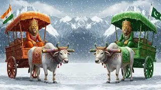 Unity in Diversity: Indian & Pakistani Lions in a Snowy Spectacle