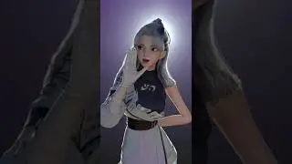 Cute animated girl Cloth transition tiktok tutorial for whatsapp status