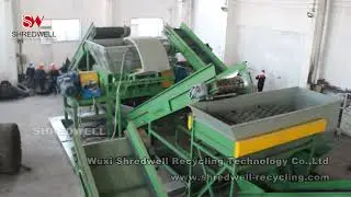Planta de reciclaje de neum&aacute;ticos Shredwell TSP-2000 para Oriente Medio
