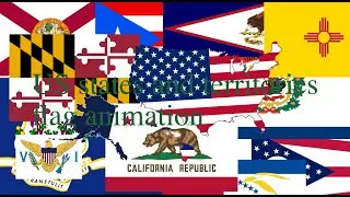 US states and territories flag animation
