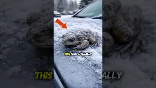 This Frog Freezes Solid Then Comes Back to Life! #shorts #frog #winter