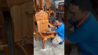 Chair with a hidden compartment #ngocsyh #furniture #woodworking #diy #hiddengold #ghehocan #asmr
